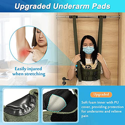 Spinal Decompression Harness Hang Upside Down Back Stretcher for Lower Back Pain Relief Lumbar Traction Device Spine Decompression Belt Bulging Herniated Disc Relief Back Stretching Device - Large - color: Large