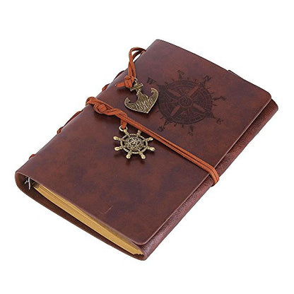EvZ 7-Inch Refillable A6 Binder Notebook - Premium Vegan Leather Personal Planner, Eco-Friendly Journal with 6-Ring Loose-Leaf System for Writing, Business, and Creative Sketches, Retro Coffee - color: Retro Coffee, size: 7 Inches