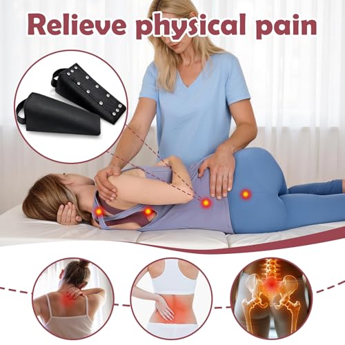 LILXIU 2 PCS Pelvic Blocks Sacral Wedge with Non Slip Bottom & Handle, Pelvic Block for Pelvic Positioning Support, Physical Therapy Positioning Wedges, Black
