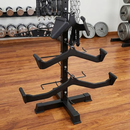 Cable Attachments Rack for Gym Accessories, Lat Pull Down Bar Organizer with Hooks, Home Gym Storage Rack for LAT Pulldown Attachments