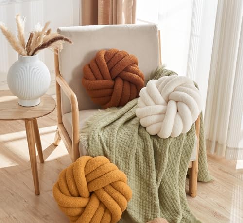 Ball Pillow,Khaki Round Throw Pillow 11.8 Inches - color: Yellow Ball