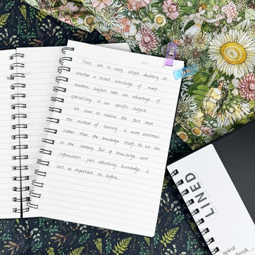 Spiral Notebook A5 Lined Notebook 4 Pack | College Ruled Hardcover Notebook Thick Paper Notebook Hardcover Journal for School, Office,Study and Notes - size: A5, style: LINED NOTEBOOK