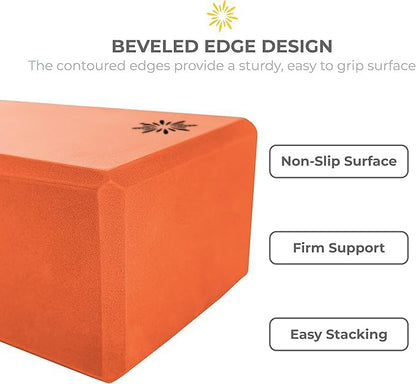 Bulk 4in Foam Yoga Blocks, 10 Pack - color: Orange
