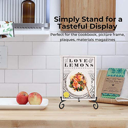 TR-LIFE 4 Pack Plate Stands for Display - 8 Inch Plate Holder Display Stand + Metal Easel Stand for Picture Frame, Decorative Plates, Book, Photo, Collectibles (4 Pack) - size: 8 Inch(4pcs)