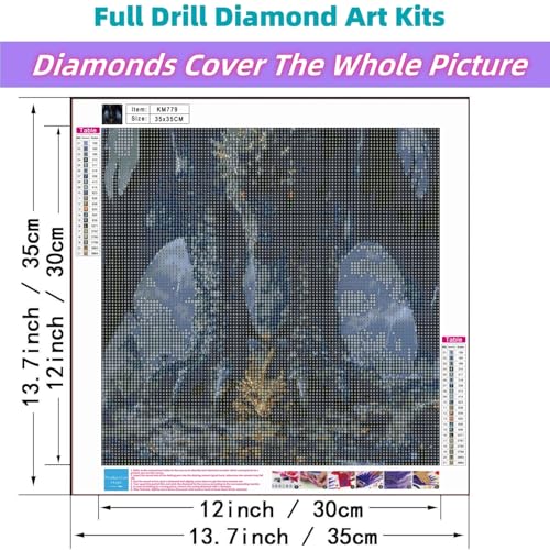 JYXSJYYD 5D DIY Black Dragon Diamond Art Kits for Adults13.8x13.8 inch | Full Round Drill Diamond Paintings Kits for Beginners,Paint by Diamonds Dot Gem Art Crafts,for Home Wall Art Decor - color: KM779-1