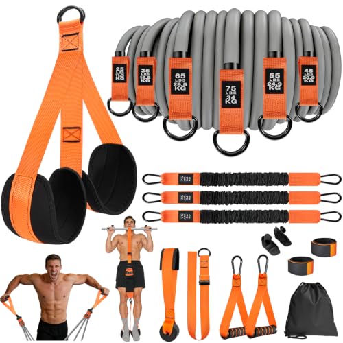 2-in-1 Pull Up Assistance Bands & Heavy Duty Resistance Band Combo Set