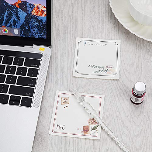 molshine Handmade Glass Dip Pen Crystal Calligraphy Pen Signature Dipped Pen for Artist Women Men Teens,Writing Drawing Decoration Gifts - color: white