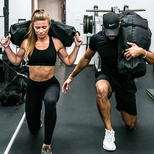 Taeku Fitness Sandbag with Handles, Adjustable Weight Training Bag | 1000D Oxford Fabric, Six Handles, Three Filler Bags, Adjustable Weight, Waterproof, Home Gym & MMA - color: Yellow
