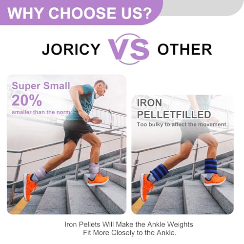 Ankle Weights A Pair of 1/2/3/4/6/8/10/12/20 LBS Wrist Leg Arm Weights for Women Men with Adjustable Straps, Strength weighted for Physical Therapy Running Walking Home Fitness Gym Workout Weight Loss - color: Light Purple