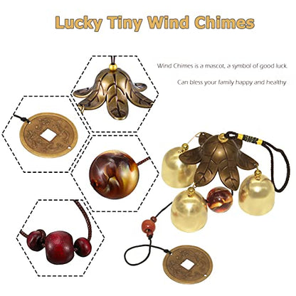 Hooshing Lucky Small Wind Chimes Metal Garden Bells Feng Shui Windchimes
