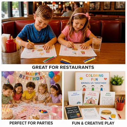 Rosmonde Crayons Bulk, 500 Sets of 2 Pack (1000 Count), 2 Bright Colors | Individually Wrapped Bulk Crayons, Non-Toxic Coloring Supplies For Classroom Essentials Party Favors, Restaurants & Parties