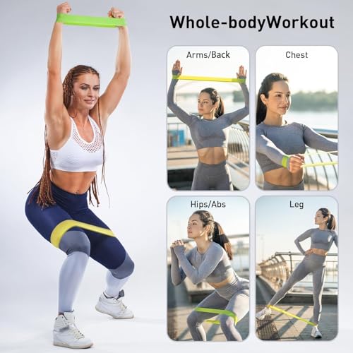 1 | 5 Pack Resistance Bands for Working Out, Workout Equipment, Exercise Bands for Home Gym & Stretching, Pilates Equipment, Fitness Equipment - color: C4-Yellow-Medium