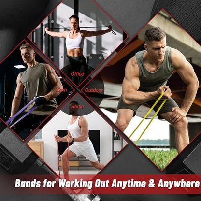 5-Level Resistance Bands for Working Out, Pull Up Assistance Bands - color: 5PCS-Multicolor