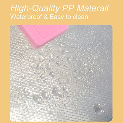 12x16.5 Art Portfolio Case A3 PP Plastic Transparent Pink Pack of 1 | Oxford Cloth Edge Waterproof Fits 11x14 Photo Prints and Art Paper - color: Pink