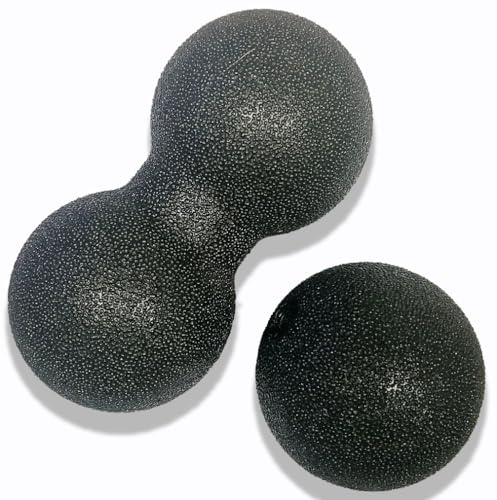 Peanut Massage Ball, Double Lacrosse Foam Roller for Physical Therapy, Firm | Deep Tissue Exercise, Myofascial Release, Muscle Knots Acupoint Relief, Trigger Point Tool for Neck Back Feet Waist Pain