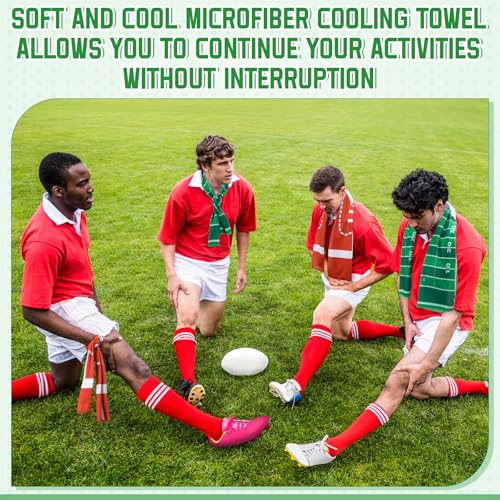 FuWeave 12 Pcs Brown Football Cooling Towels Gifts 40 X 12 Inch - color: Brown, size: 40 x 12 inches