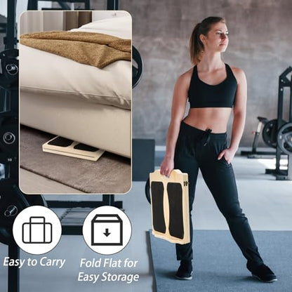 Yarlung Wooden Slant Board for Calf Stretching, Portable Squat Incline Board for Knees Ankle Leg Heel, Adjustable 5 Angles Calf Stretch Wedge for Exercise, Physical Therapy - size: 16"L x 12.5"W x 1.5"H