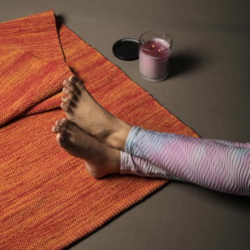 Trade Star Organic Cotton Yoga Mat Travel Mat for Indoor And Outdoor Use 72"L x 24"W Inches Mat Handloomed Meditation Rug Highly Absorbent Reversible Yoga Rug Tie Dye Yoga Mat for Exercise - color: Color 8