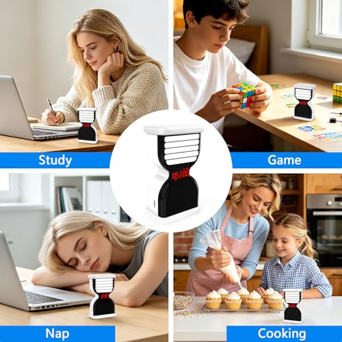 Digital Hourglass Timer for Productivity, Visual Countdown with Flight Flow - color: White