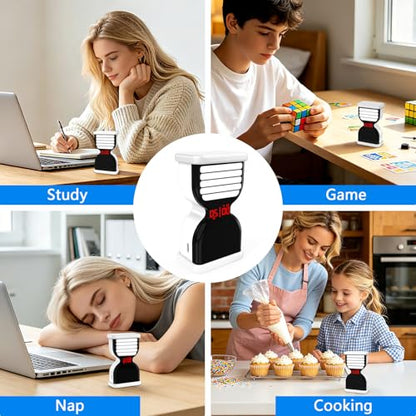 Digital Hourglass Timer for Productivity, Visual Countdown with Flight Flow - color: White