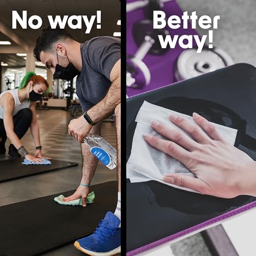 Wipex Gym Wipes Refill, 700 Count, Large 8"x12" Fitness Equipment Wipes with Cleaning Vinegar and Refreshing Lavender Essential Oil for Yoga Mat Cleaner, Fits Dispensers, 700 Count (Pack of 1) - size: 700 Count (Pack of 1)
