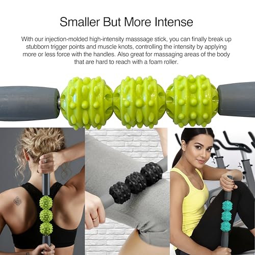 321 STRONG 5-in-1 Massage Set, Complete Mobility Kit for Workout Recovery - color: Bright Lime