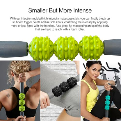 321 STRONG 5-in-1 Massage Set, Complete Mobility Kit for Workout Recovery - color: Bright Lime