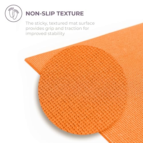 Voyage 5mm Studio Yoga Mats, 10 Pack, 72x24in - color: Orange