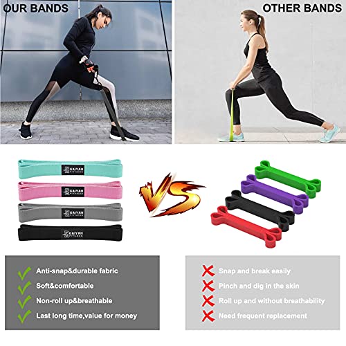 76 Inch Extra Long Fabric Resistance Band with Workout Guide for Men & Women, Non-Slip,up to 150 LBS for Strength Training, Pull-Up Assist, Yoga & Physical Therapy - color: Mint/Pink/Gray/Black