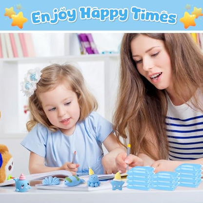 VioraWhite 72 Pcs 38oz Air Dry Clay Bulk Modeling Clay,Sky Blue | Ultra Lightweight Foam Modeling Clay for Kids Adults, DIY Gifts Party Arts Crafts, School Project Supplies - color: Sky Blue