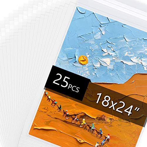 25 Pack Acid Free Crystal Sealed Clear Bags for 18x24 Art Prints, Photos | 1.496mil (Single Side), 18 1/2 Inches by 24 2/5 Inches - size: 18 inch x 24 inch
