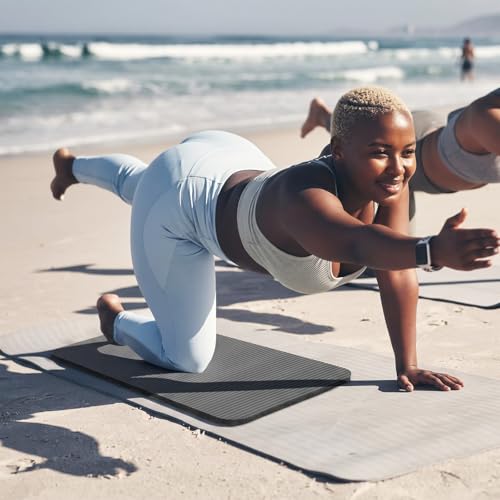 6 Pack Yoga Extra Knee Pads Cushion 23.6" x 11.8", 0.6inch (15mm) Thick Non Slip Exercise Mat by Protect Knee Pad for Wrist Hand Yard Yoga Pad Cushion for Floor Exercises Mat Accessory