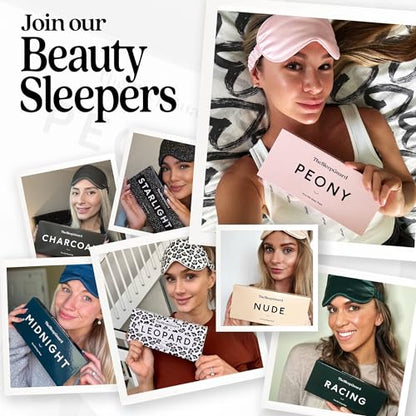 TheSleepGuard Pure Silk Sleep Mask [100% 6A Mulberry Silk, 22 Momme] Light Blocking Travel Essentials. Eye Masks for Sleeping. Black Oeko-Tex Blindfold. Eye Covers for Men & Women - color: Peony Pink