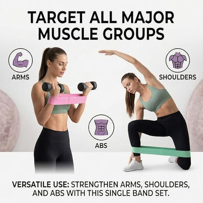 Fabric Resistance Bands for Working Out, 3 Levels Non-Slip Booty Bands for Women Men, Cotton Exercise Loop Bands for Legs and Butt, Glute Workout Squat Bands Set for Home Gym Fitness Yoga