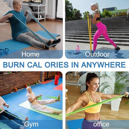 Resistance Bands for Working Out, Physical Therapy, Exercise, Pilates, Yoga - color: 5 Colour Set