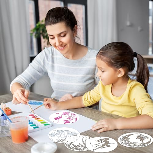 Keluna Fairy Stencils for Painting - 16 Pcs Template for Scrapbook Decor, Flower Moon Stencils for Painting on Wood Glass Canvas Decor, Tooth Fairy Wild Flower - style: fairy