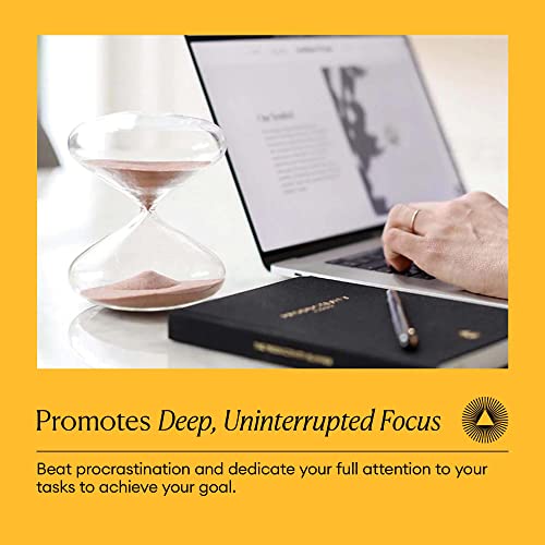 Intelligent Change Mindful Focus 5-Minute Hourglass Sand Timer, Desk Timer for Productivity and Time Management, Minimalist Hourglass Timer, Decorative Gifts, 3.3 (L) x 2.9 (W) inches - size: 5 Minutes