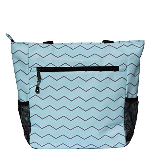 ESVAN Original Floral Water Resistant Large Tote Bag Shoulder Bag for Gym Beach Travel Daily Bags Upgraded - color: [U] Navy