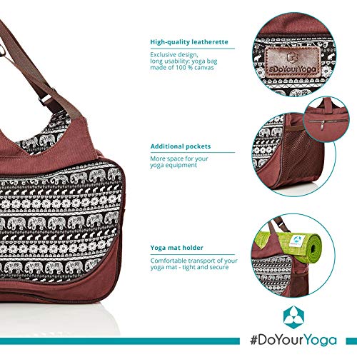 #DoYourYoga Full-Zip Extra Large Yoga Mat Tote Bag with Multi-Functional Storage Pockets for Sports Gym Pilates »Vimalaa« - color: WhiteElephant