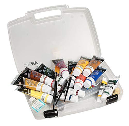 ArtBin 8017AB 17 inch Quick View Carrying Case, Portable Art & Craft Organizer with Handle, [1] Plastic Storage Case, Translucent - size: 17 inch - Standard