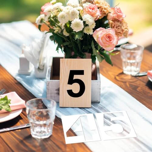 4 Inch Number Stencils Plastic Number Stencils Reusable Digital Painting Templates for Cake Stencil Address Templates - size: 4 Inch