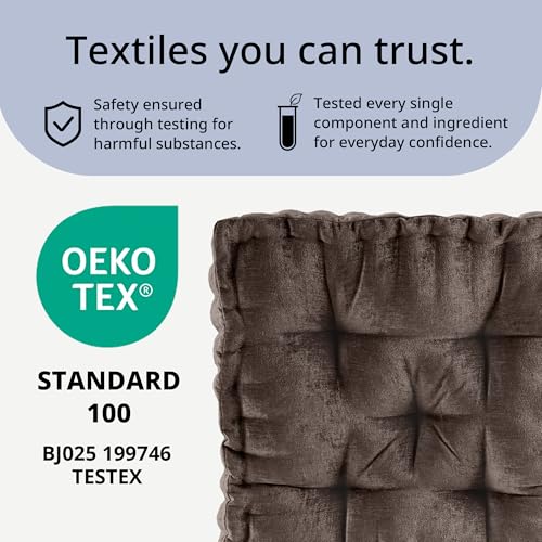 Intelligent Design Floor Pillow Large Meditation Cushion, 20x20 Brown - color: Brown