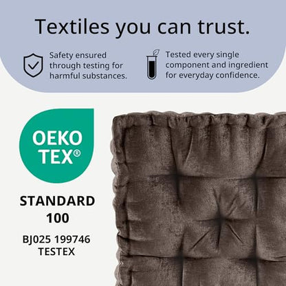 Intelligent Design Floor Pillow Large Meditation Cushion, 20x20 Brown - color: Brown