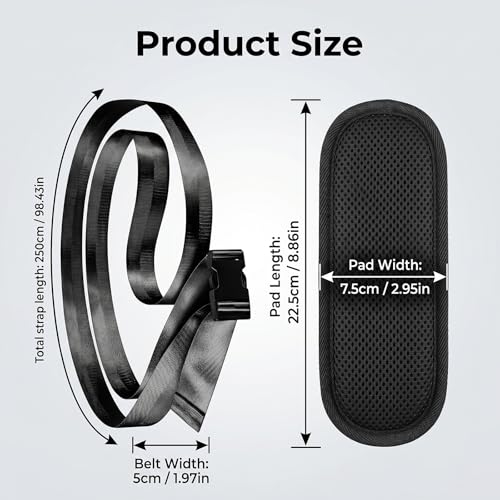 Mobilization Belt for Physical Therapy, Adjustable Pt Strap with Thick Cushioning Pad, Manual Traction Stretching Band for Physical Therapy, Rehabilitation, Stretching Mobility & Gym Techniques