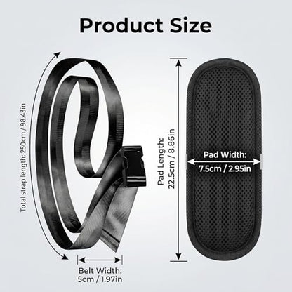 Mobilization Belt for Physical Therapy, Adjustable Pt Strap with Thick Cushioning Pad, Manual Traction Stretching Band for Physical Therapy, Rehabilitation, Stretching Mobility & Gym Techniques
