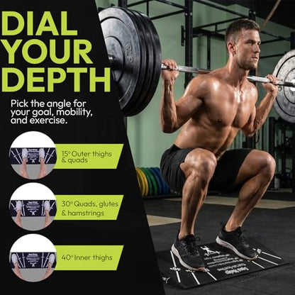 Squat Wedge Block – Non-Slip EVA Material Slant Board with 15°/30°/40° Angle Markings, 15° Heel-Elevated Incline Squat Wedge for Deep Squats & Calf Stretches (Gym, Home, Therapy & Yoga)