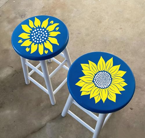 Sunflower Stencils for Painting Large Flower Stencil | Reusable Floral Stencils for Painting on Wood Fence Walls Furniture Fabrics - style: Sunflower