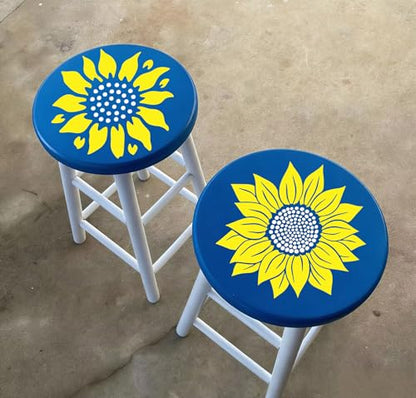 Sunflower Stencils for Painting Large Flower Stencil | Reusable Floral Stencils for Painting on Wood Fence Walls Furniture Fabrics - style: Sunflower