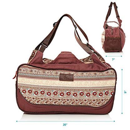 #DoYourYoga Full-Zip Extra Large Yoga Mat Tote Bag with Multi-Functional Storage Pockets for Sports Gym Pilates »Vimalaa« - color: BrownStyle