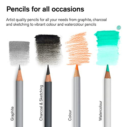 Winsor & Newton Studio Collection, Watercolor Pencils, Set of 12 | Highly pigmented, Wax-Based, Can be Used Wet/Dry, Add Water & Brush to Create Painterly Effects, Break-Resistant Points. - style: 12 Watercolor Pencils